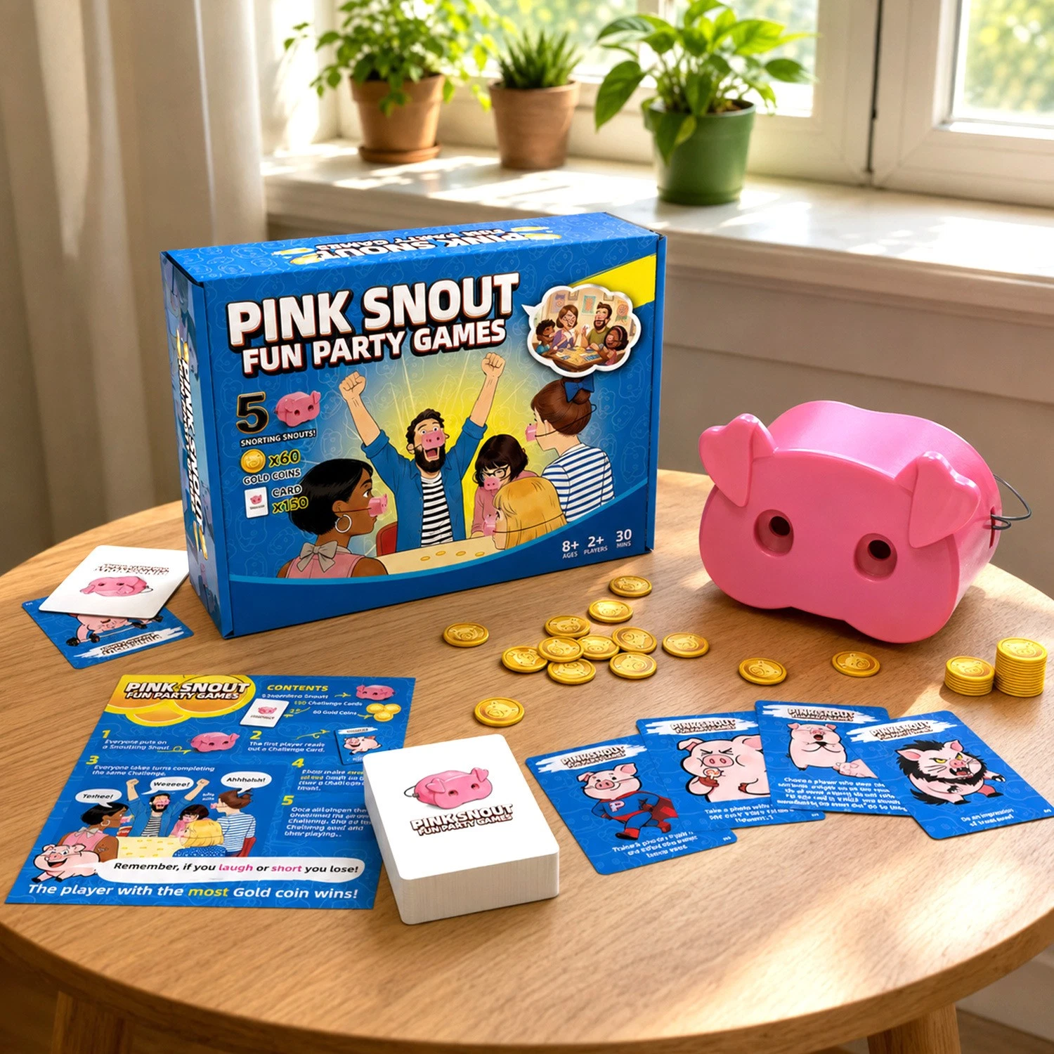New version of Pig Nose for Funny Game,The Oinkcredible You Laugh You Lose Party Game,Snort Funny - Award-Winning Laugh-You-Lose Fnny Game