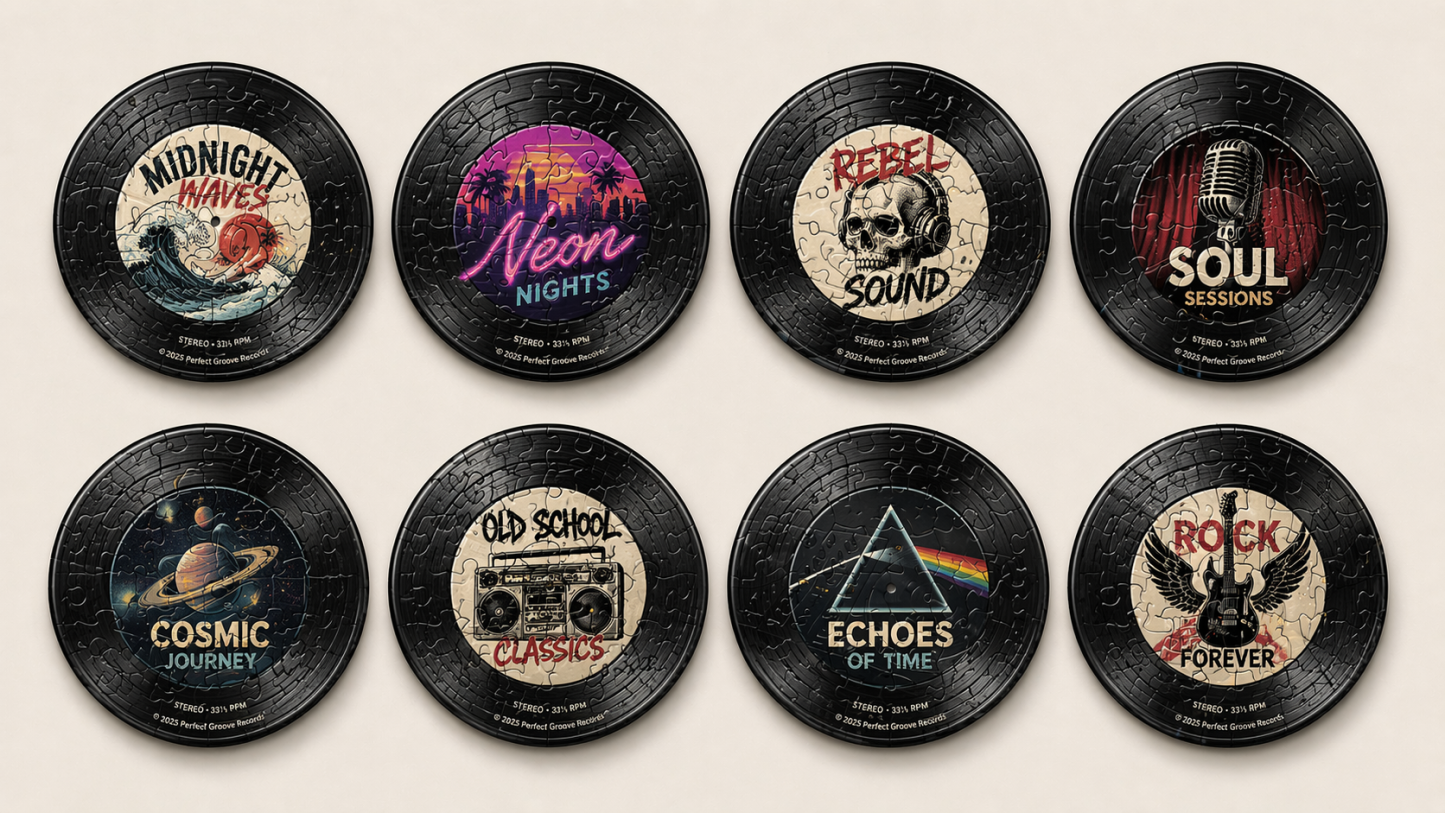 Custom Puzzle Magnet Fridge Tile Personalized Square Round Album Cover Style Refrigerator Magnet