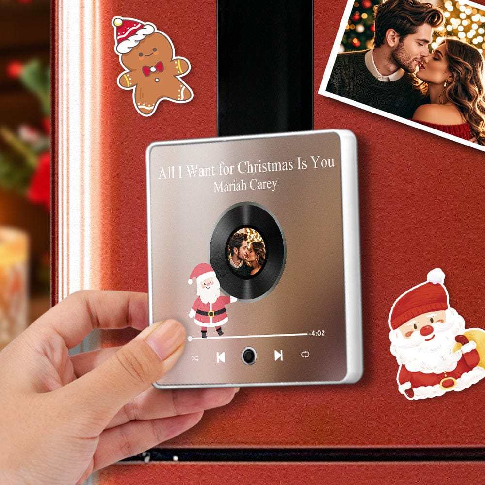Customized Music Fridge Magnet Personalized Fridge Magnet With Face Photo for Creative Christmas Gift