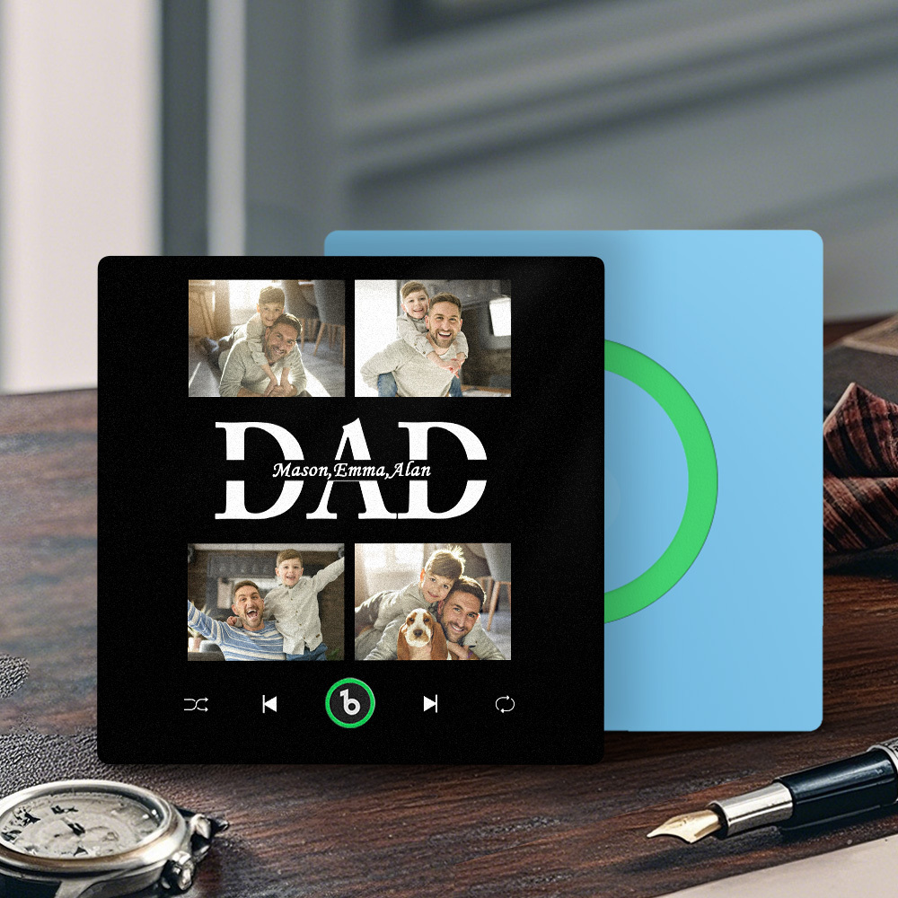 The Day You Became My Dad Personalized Photo Calendar Music Fridge Magnet Father's Day Gift