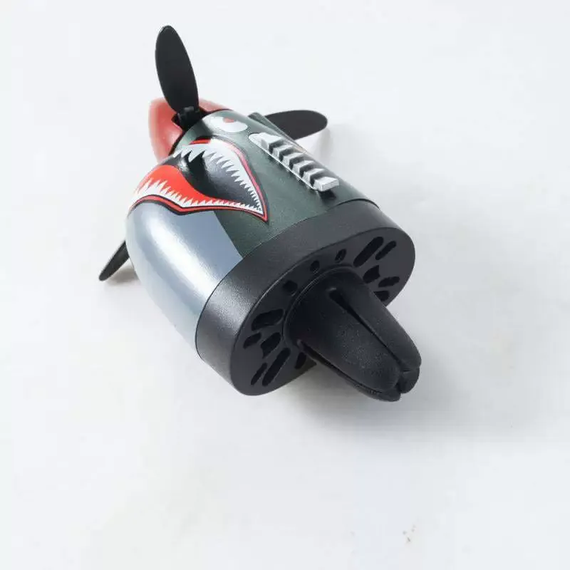 Auto Interior Small Ornament Fighter Aircraft Design Perfume Diffuser With Rotating Propeller For Car Fragrance