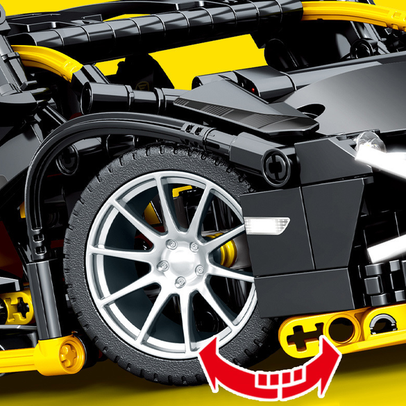 DIY Building Block 1:14 Sports Car Model Kit – Premium Collectible Supercar Building Set