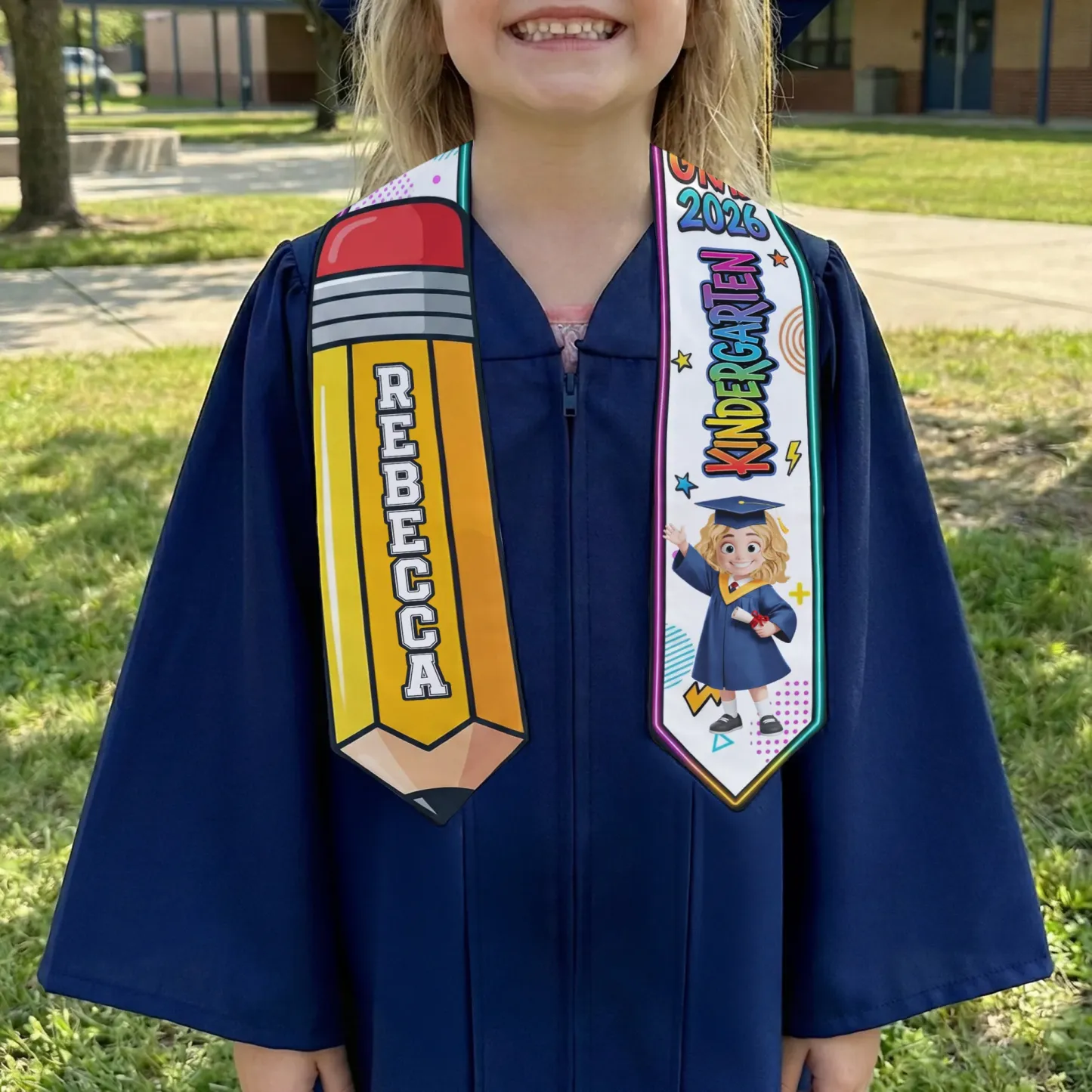 Personalized Preschool Kindergarten Graduation Graduation Stole