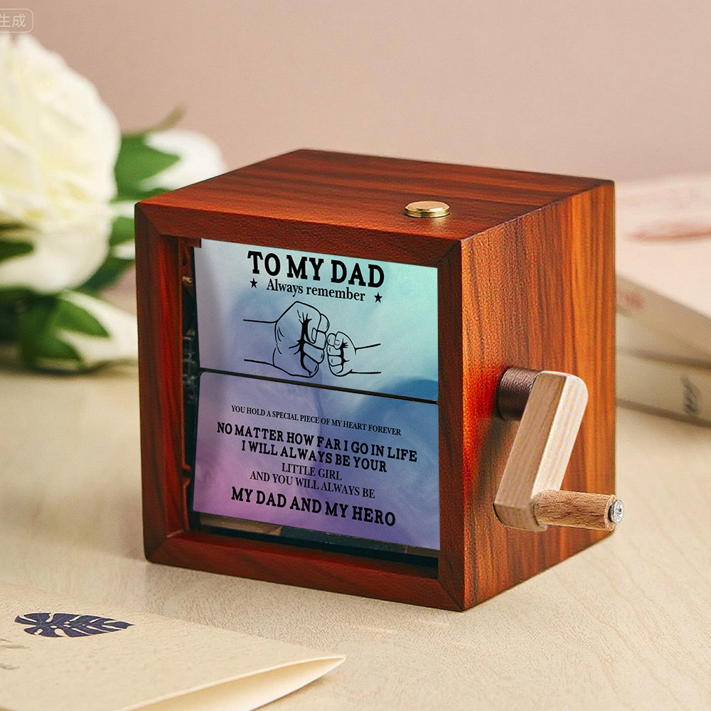 Custom To My Dad Photo Flipbook Frame Animation Machine Mechanical Hand-cranked Flipbook Box Photo Album Father's Day Gifts