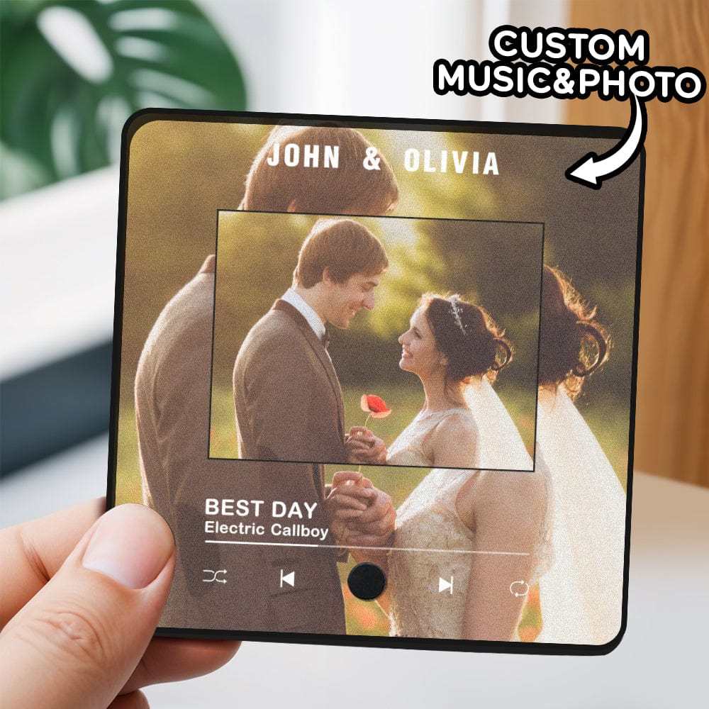 Customized Album Fridge Magnet Personalized Music Fridge Magnet Can Play Songs Gifts