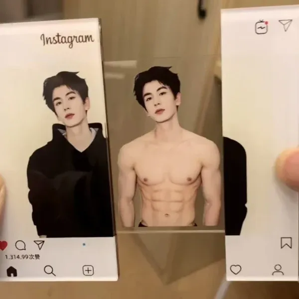 Custom Photo Pull-out Acrylic Photo Keychain Photo Bag Chain Gift For Fans