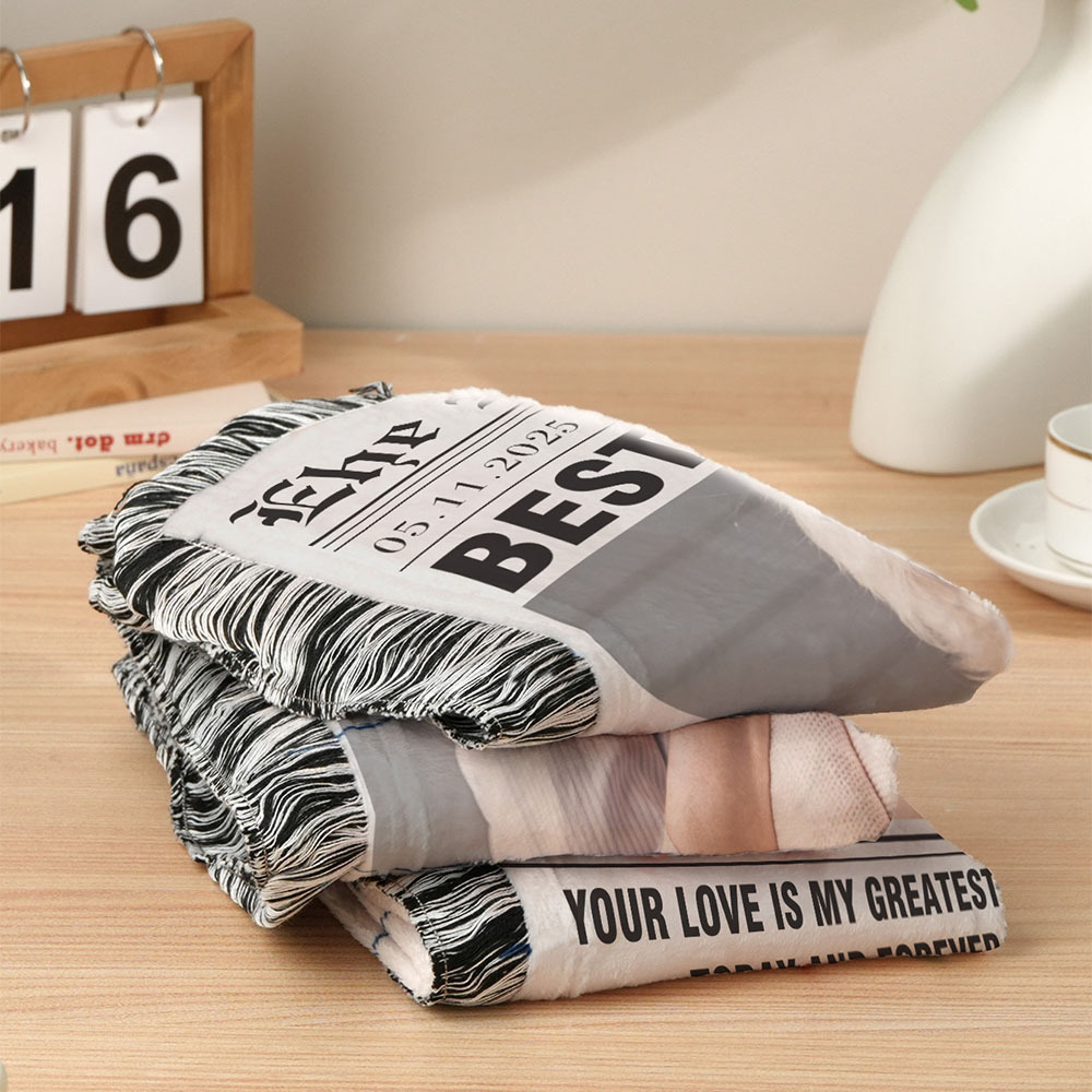 Personalised Photo Mother's Day Blanket Heartfelt Gift for Mom, Grandma