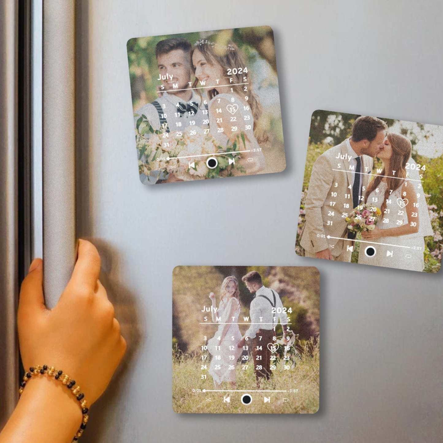 Customized Album Fridge Magnet Calendar Personalized Photo Music Fridge Magnet Can Play Songs Anniversary Gifts Ideas