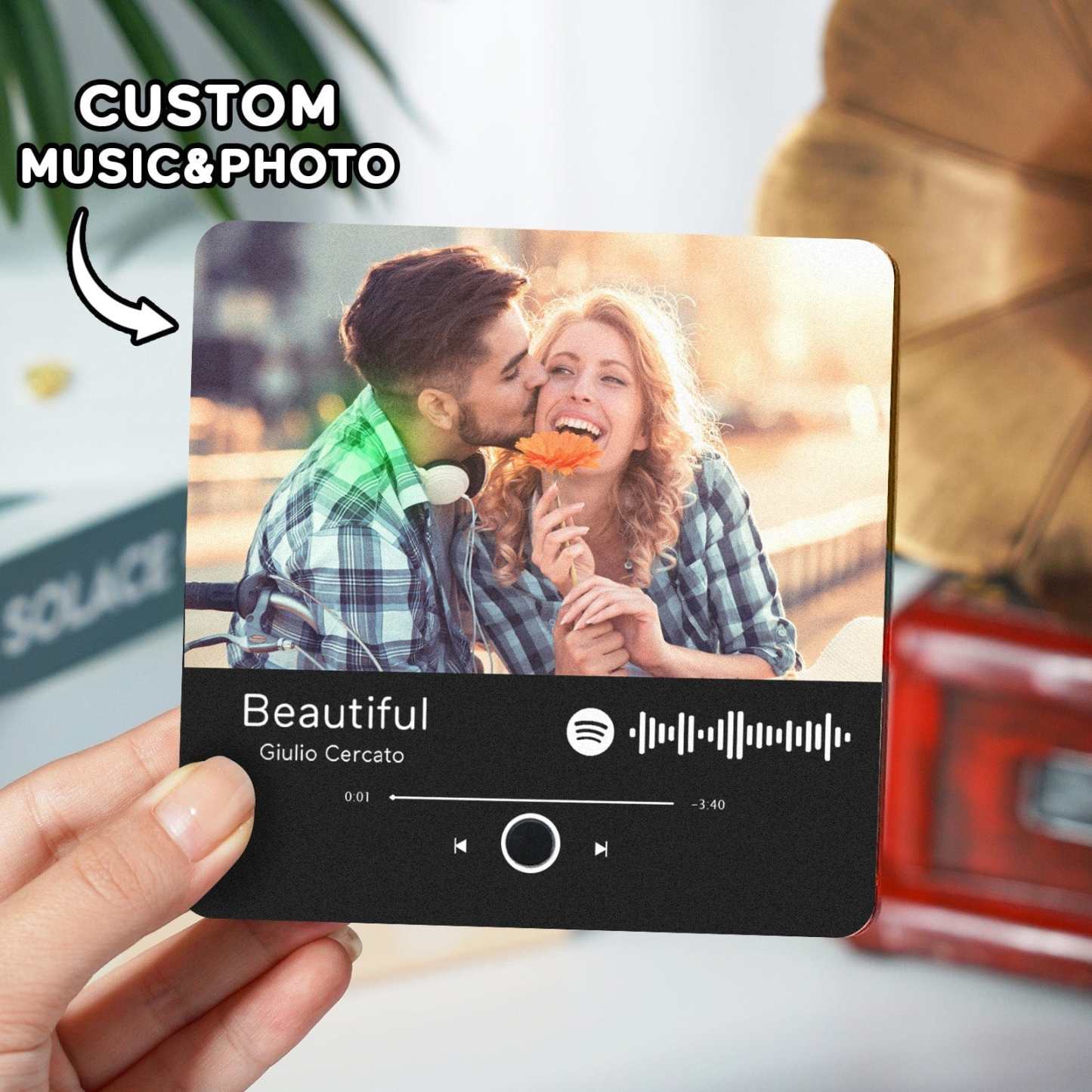 Customized Album Fridge Magnet Personalized Music Magnet with Adjustable Volume and Song Playback