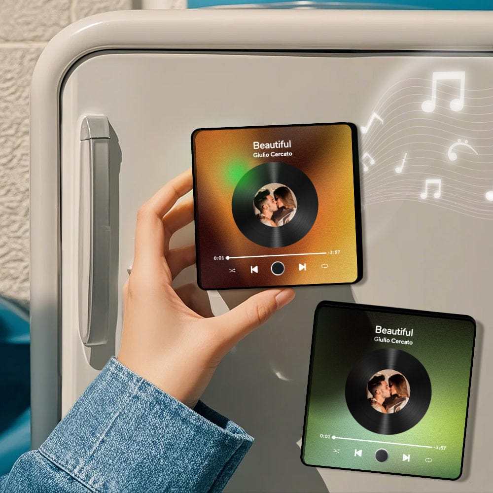 Customized Spotify Album Fridge Magnet Personalized Music Fridge Magnet Can Play Songs and Adjust Volume