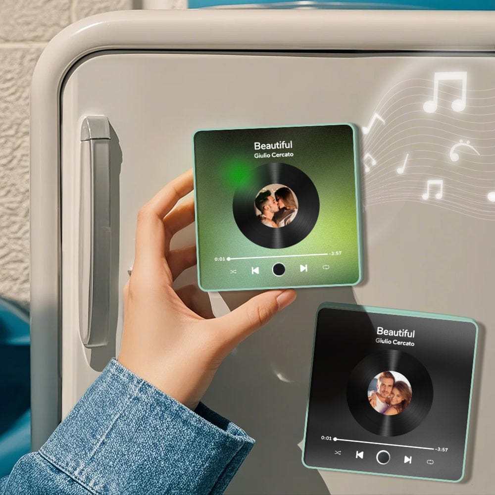 Customized Album Fridge Magnet Personalized Music Fridge Magnet Can Play Songs Gifts