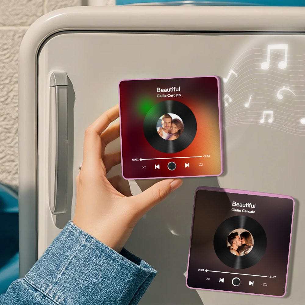 Customized Spotify Album Fridge Magnet Personalized Music Fridge Magnet Can Play Songs and Adjust Volume