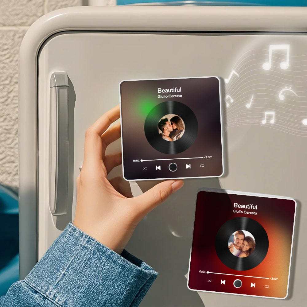 Customized Spotify Album Fridge Magnet Personalized Music Fridge Magnet Can Play Songs and Adjust Volume