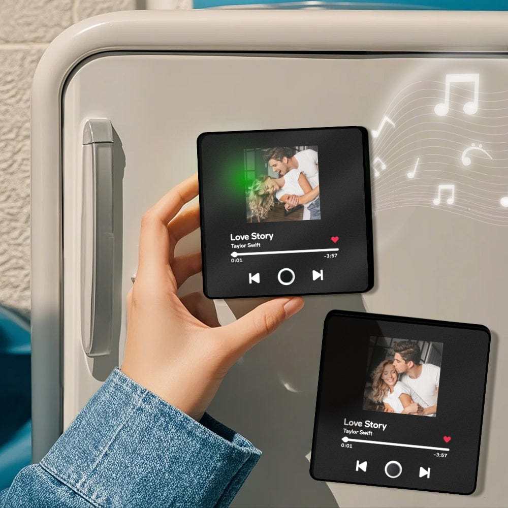 Customized Spotify Album Fridge Magnet Personalized Music Fridge Magnet Can Play Songs and Adjust Volume