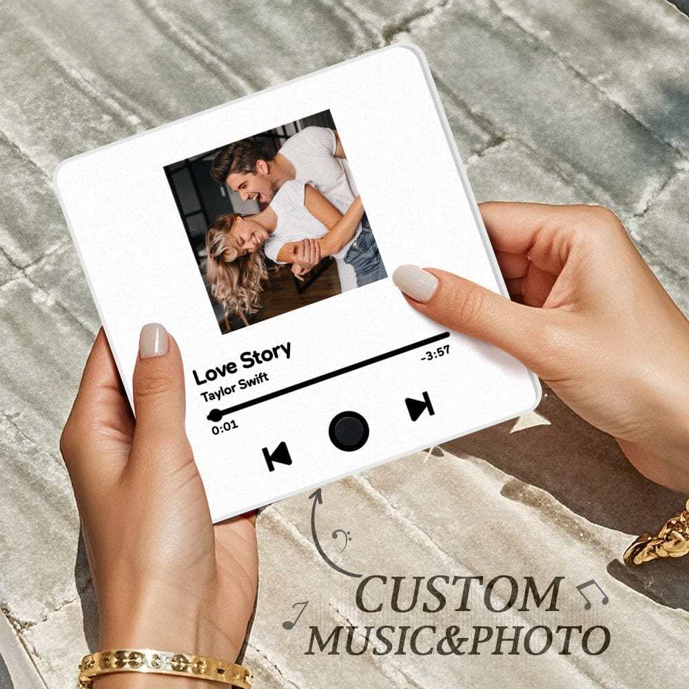 Custom Spotify Album Fridge Magnet Personalized Music Fridge Magnet Can Play Songs and Adjust Volume for Couples
