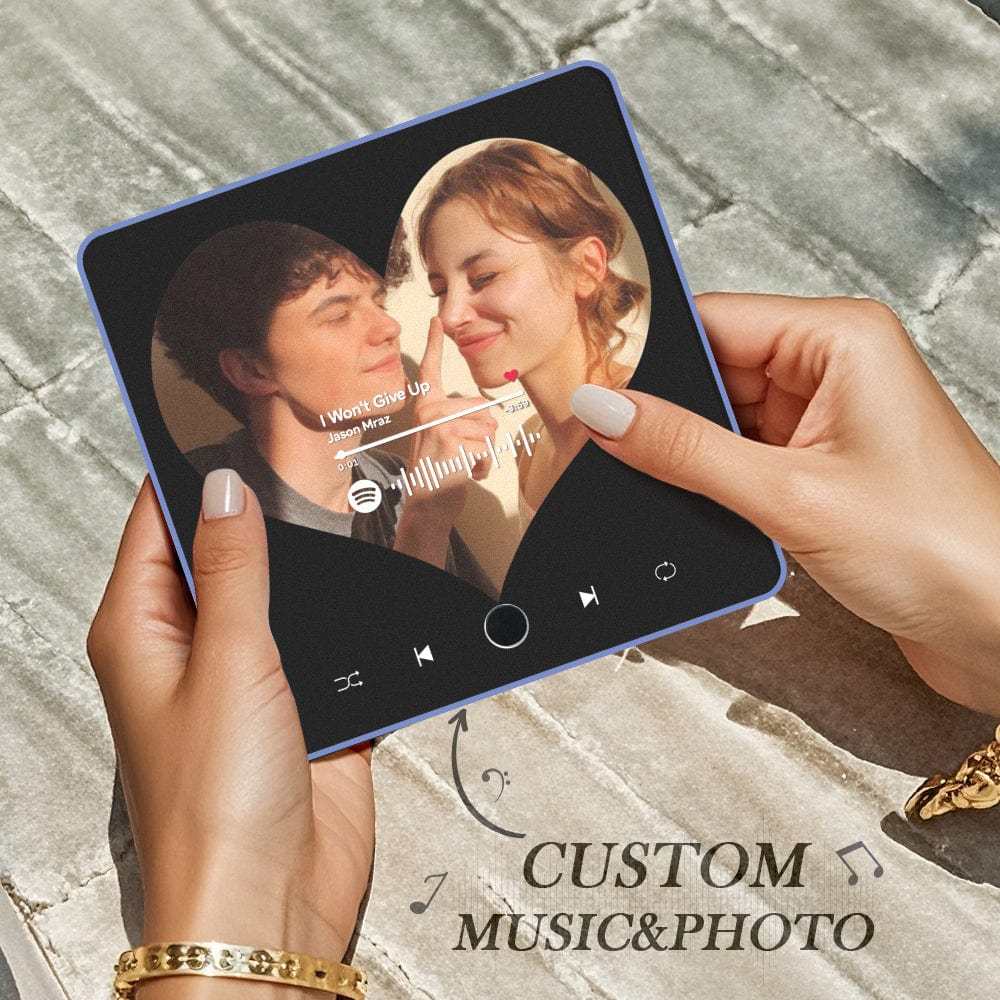 Customized Album Fridge Magnet Spotify Heart Personalized Photo Music Fridge Magnet Can Play Songs Anniversary Gifts