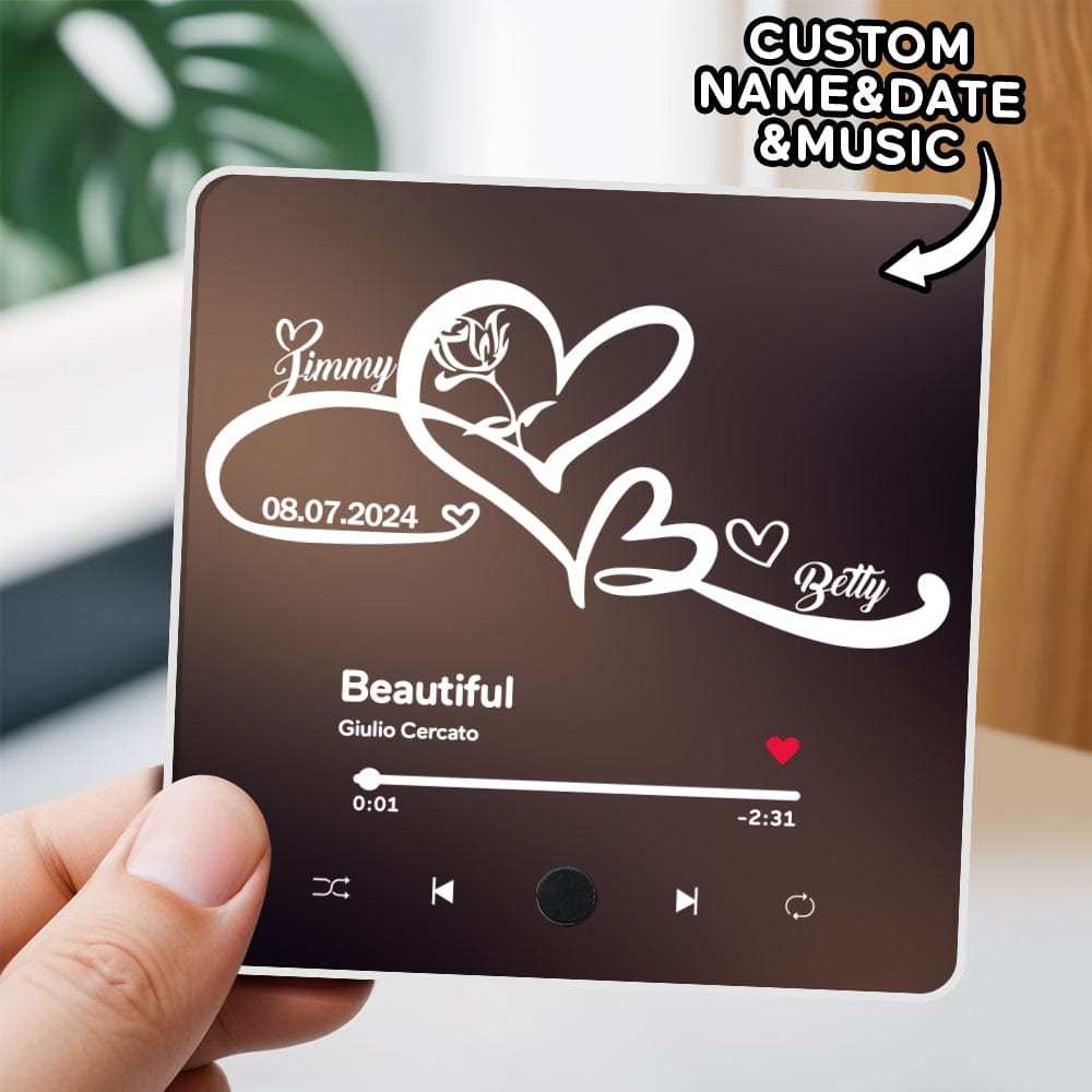 Customized Album Fridge Magnet Personalized Music Fridge Magnet Can Play Songs Gifts