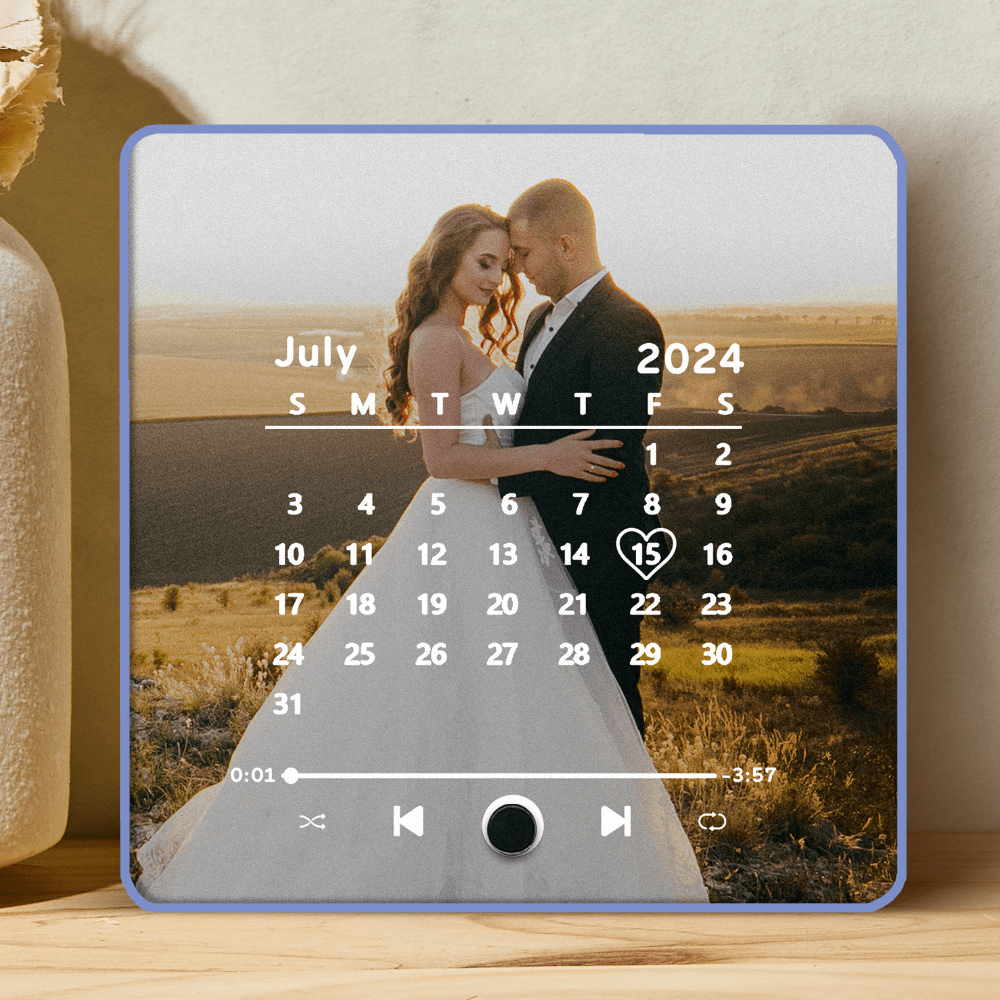 Customized Album Fridge Magnet Calendar Personalized Photo Music Fridge Magnet Can Play Songs Anniversary Gifts Ideas