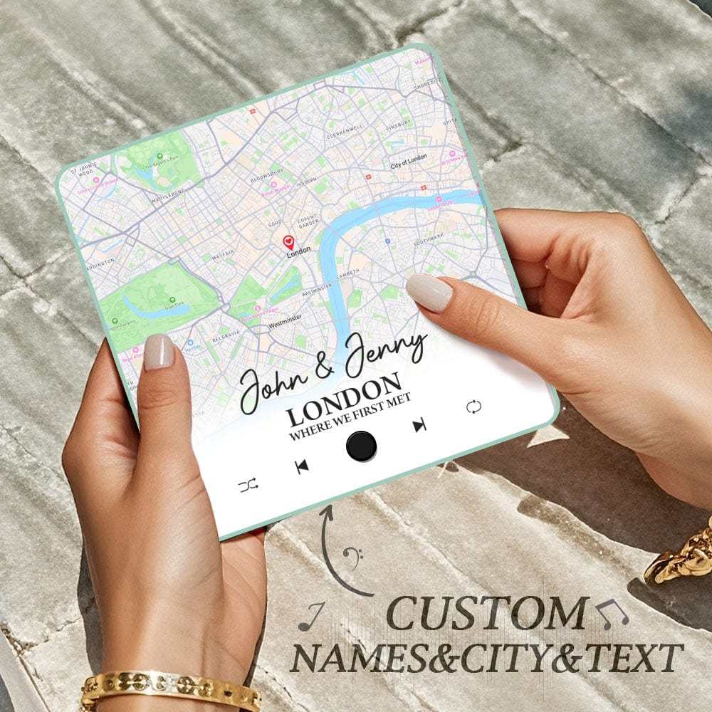 Customized Album Fridge Magnet Custom Where it all Began City Map Music Magnets Can Play Songs Anniversary Gifts