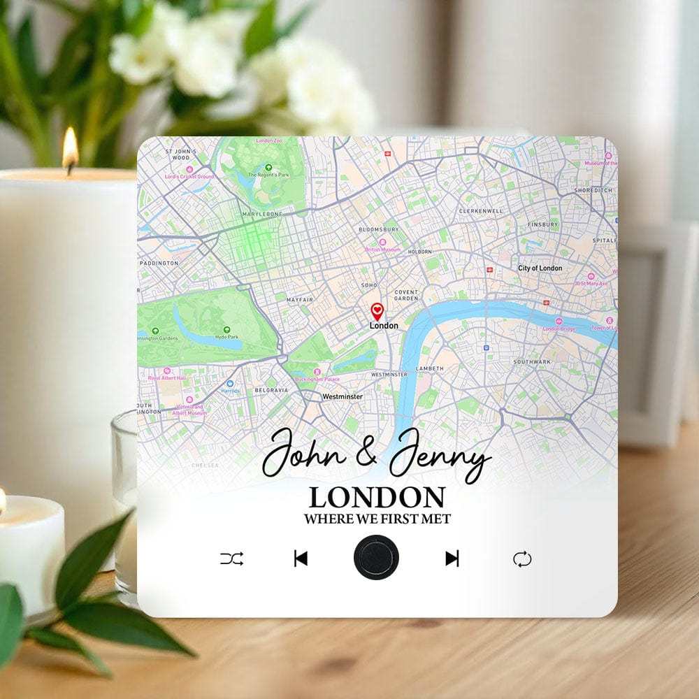 Customized Album Fridge Magnet Custom Where it all Began City Map Music Magnets Can Play Songs Anniversary Gifts