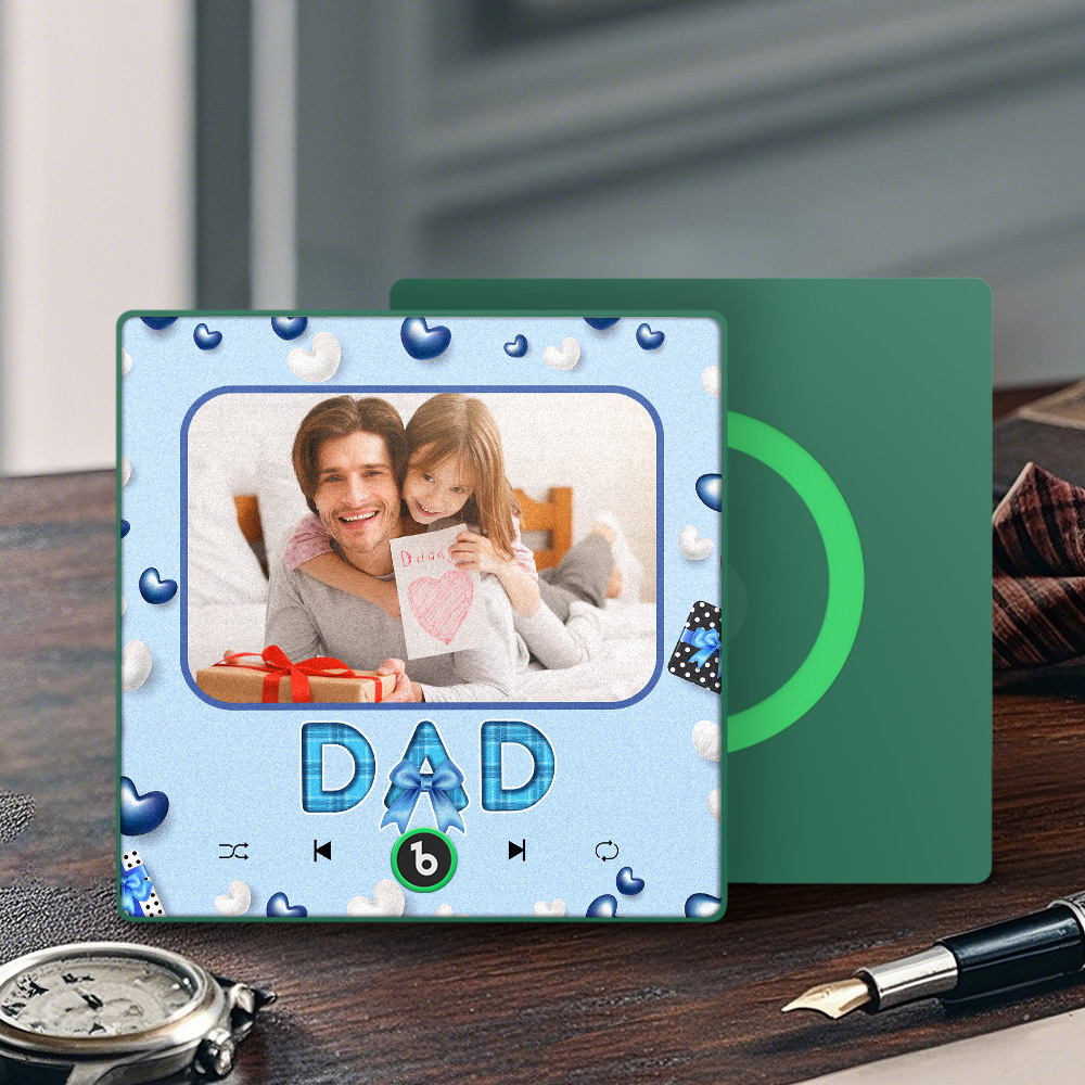 The Day You Became My Dad Personalized Photo Calendar Music Fridge Magnet Father's Day Gift