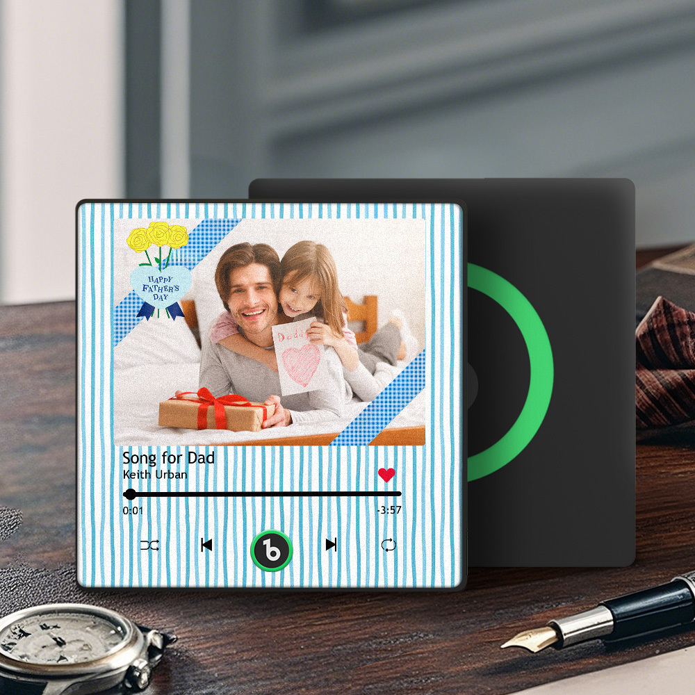 The Day You Became My Dad Personalized Photo Calendar Music Fridge Magnet Father's Day Gift