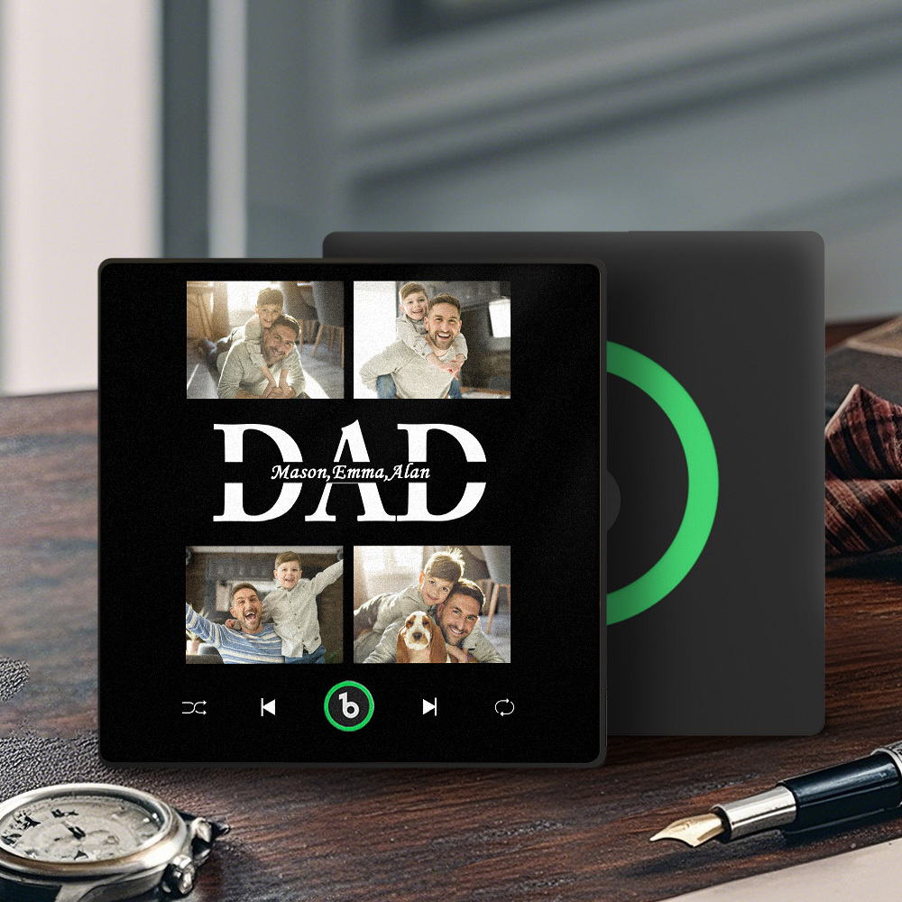 The Day You Became My Dad Personalized Photo Calendar Music Fridge Magnet Father's Day Gift