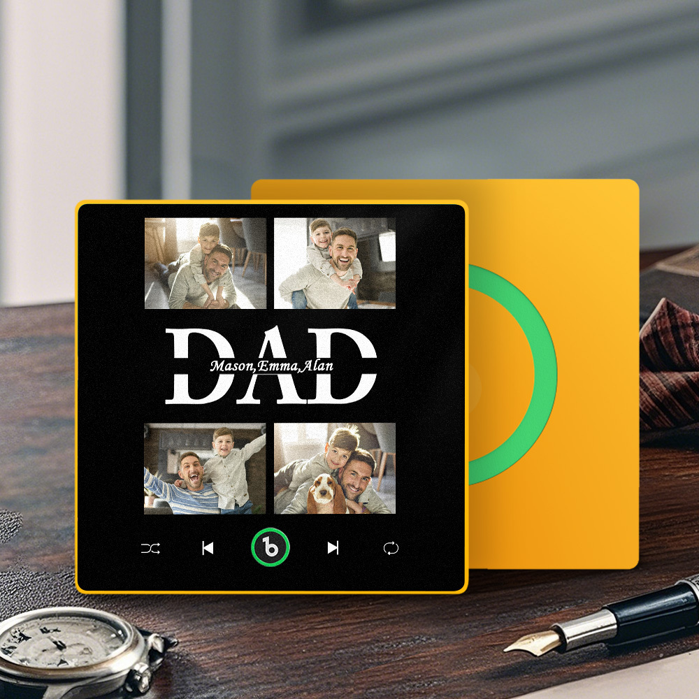 The Day You Became My Dad Personalized Photo Calendar Music Fridge Magnet Father's Day Gift