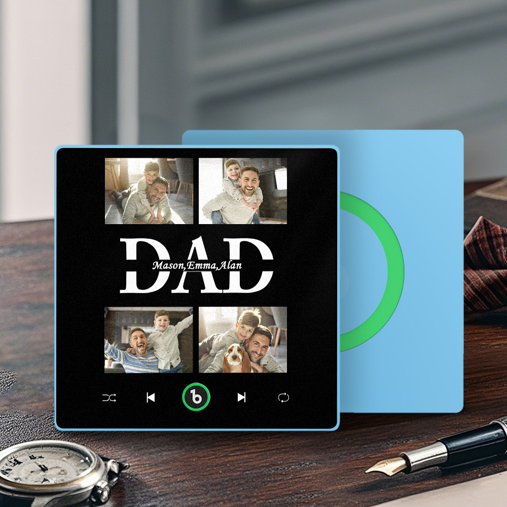 The Day You Became My Dad Personalized Photo Calendar Music Fridge Magnet Father's Day Gift