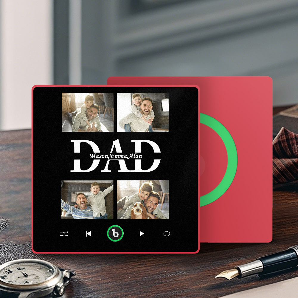 The Day You Became My Dad Personalized Photo Calendar Music Fridge Magnet Father's Day Gift
