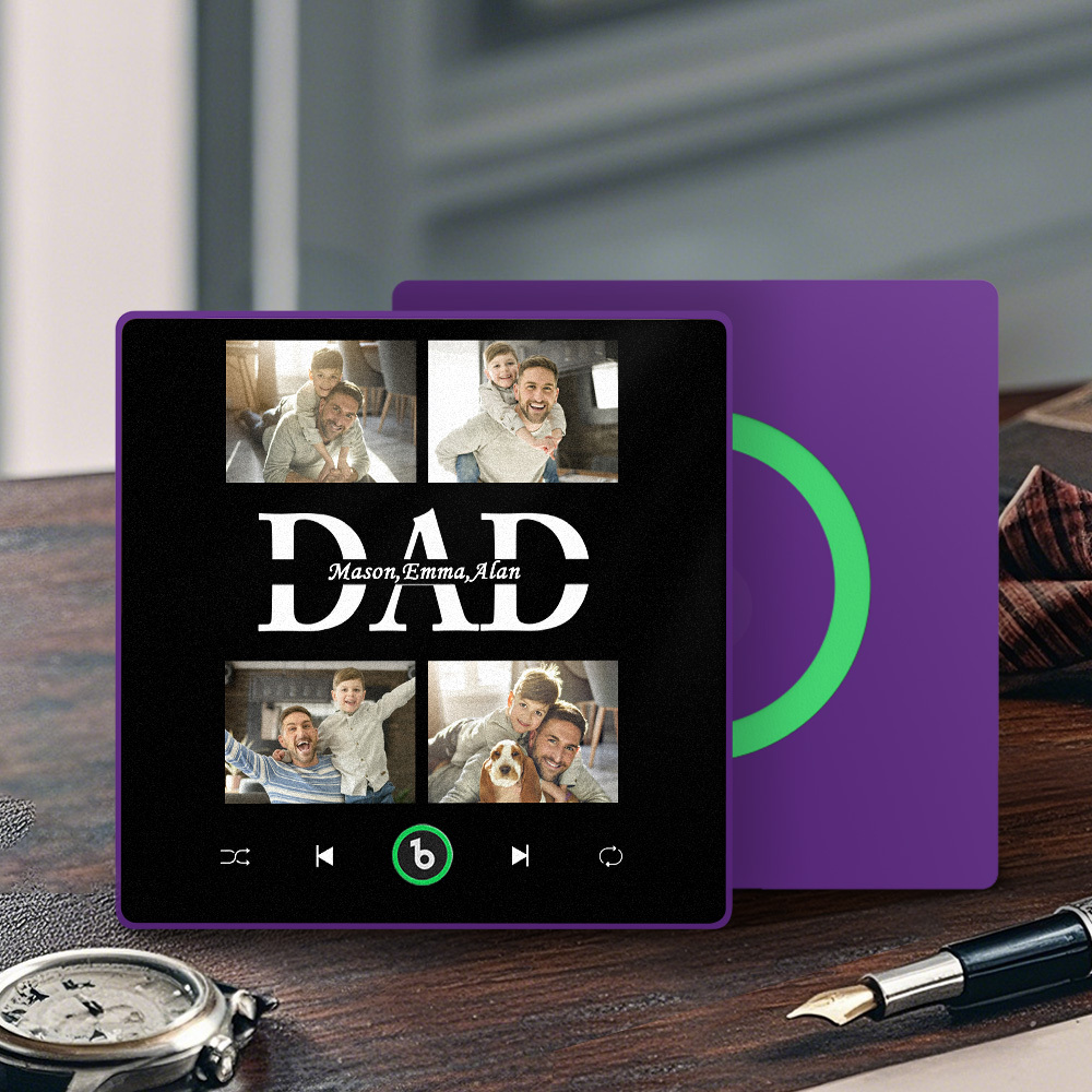 The Day You Became My Dad Personalized Photo Calendar Music Fridge Magnet Father's Day Gift