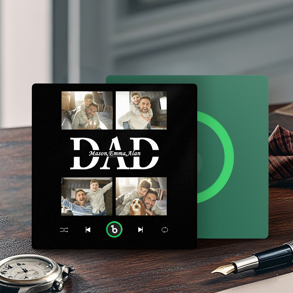 The Day You Became My Dad Personalized Photo Calendar Music Fridge Magnet Father's Day Gift