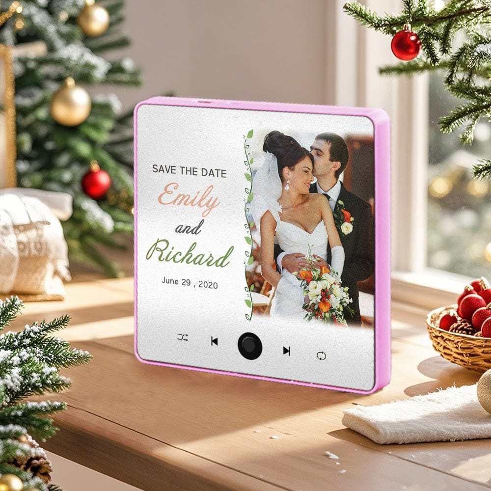 Personalized Wedding Music Fridge Magnet Christmas Gift for Couples Custom Music Magnets Can Play Songs