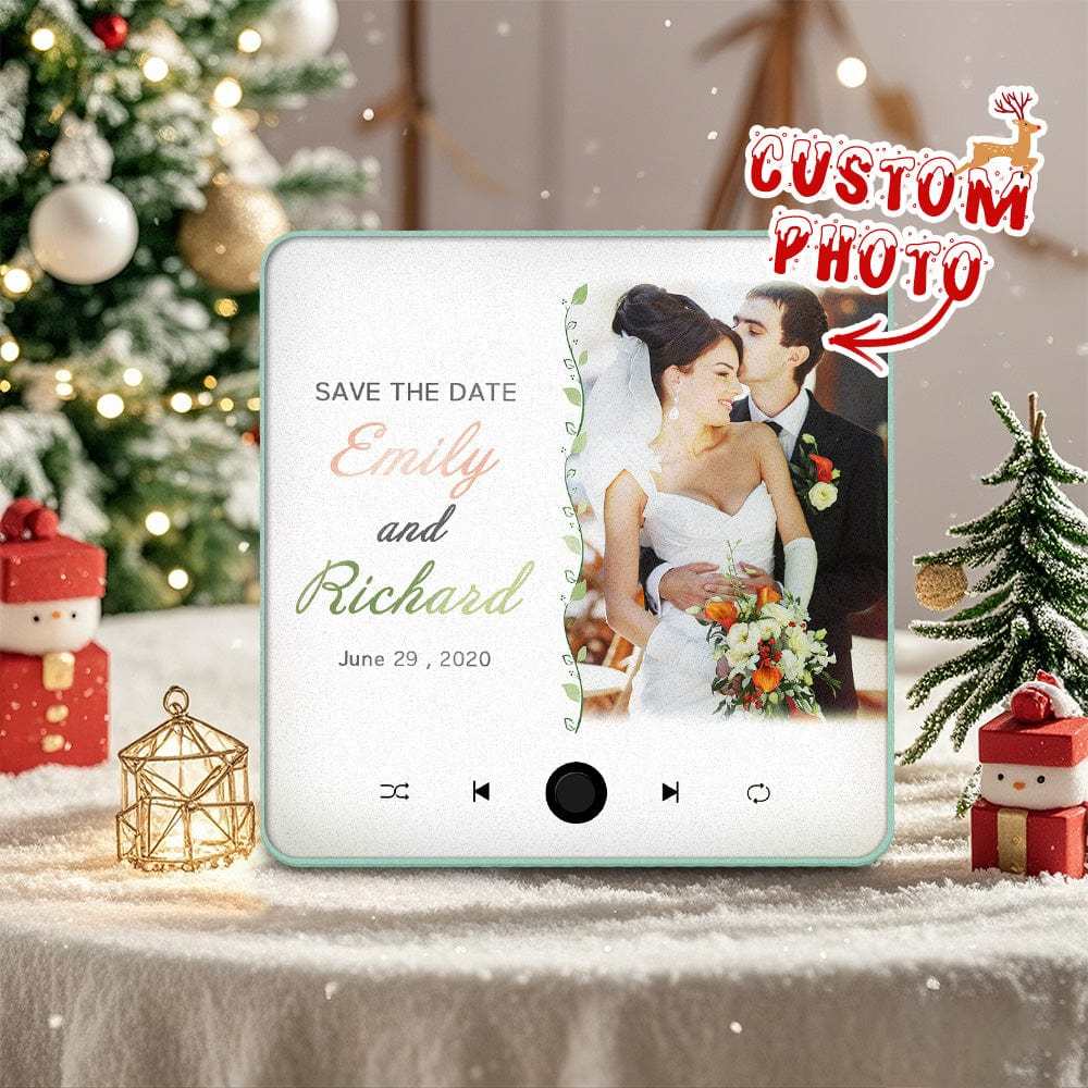 Personalized Wedding Music Fridge Magnet Christmas Gift for Couples Custom Music Magnets Can Play Songs