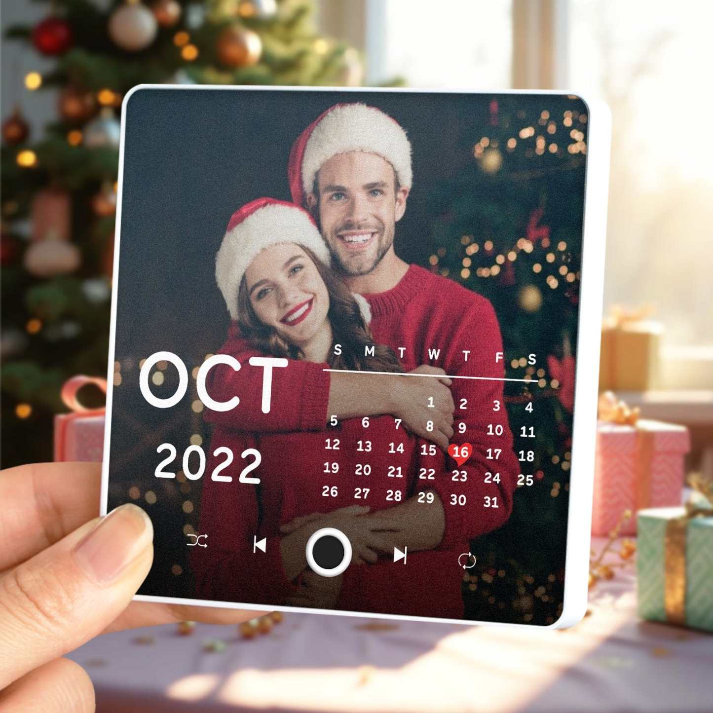 Personalized Photo Calendar Music Fridge Magnet Anniversary Gift Custom Music Magnets Can Play Songs Christmas Gifts