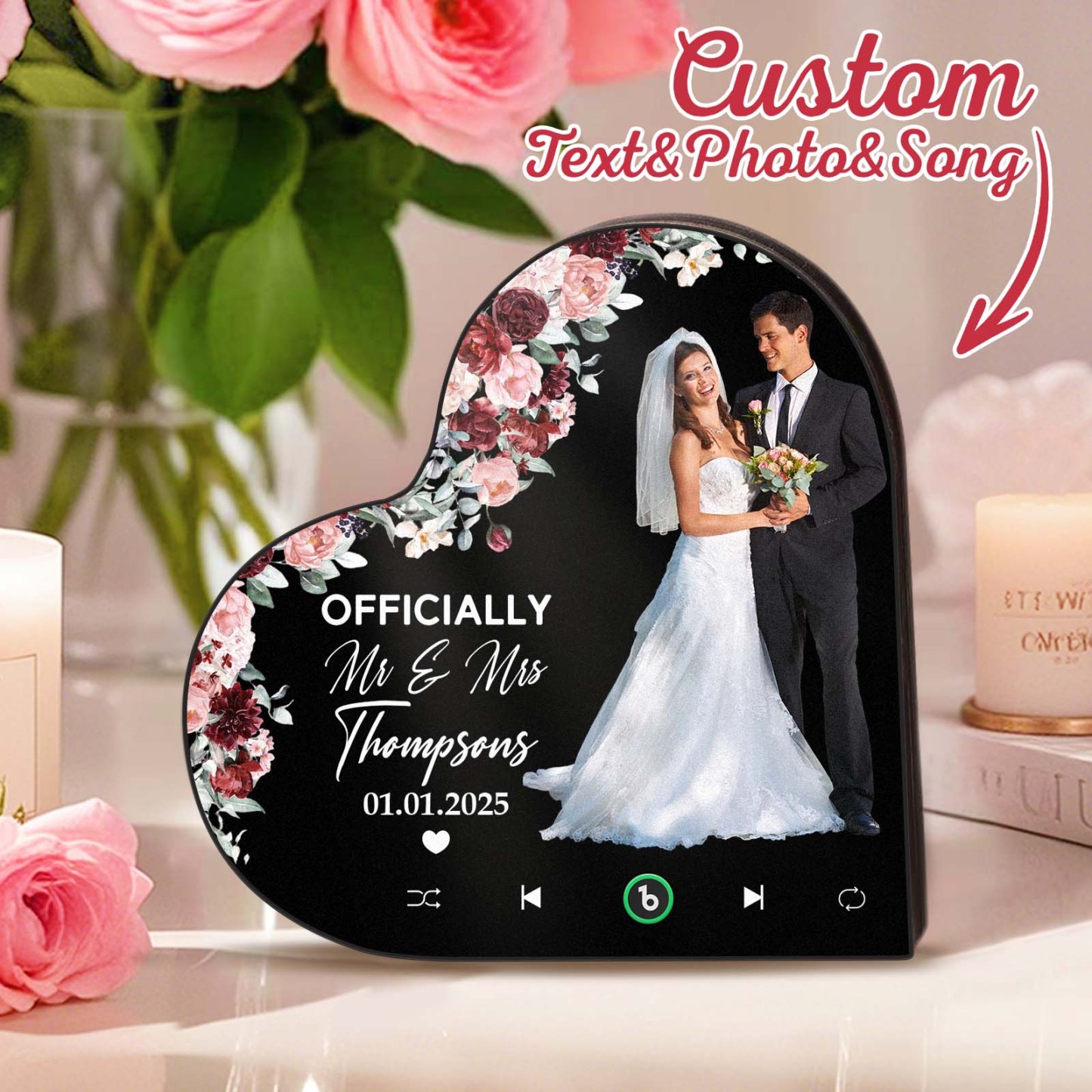 Custom Music Fridge Magnet Eternal Vow Heart Custom Album Fridge Magnet Music Wall Photo Sticker - CustWit