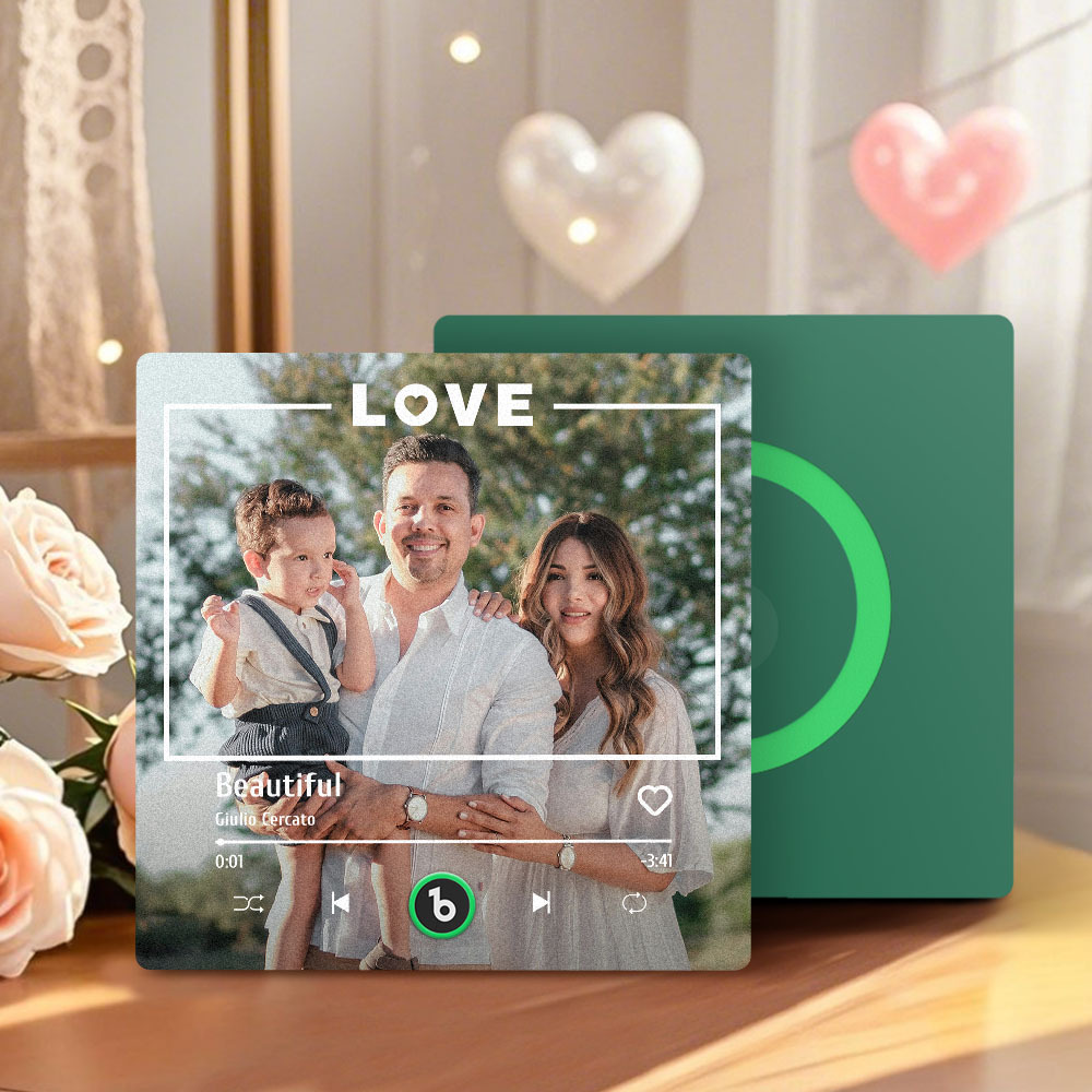 Mother's Day Gift for Mom Custom Family Photo Music Fridge Magnet Personalized Music Magnet Gift for Mother