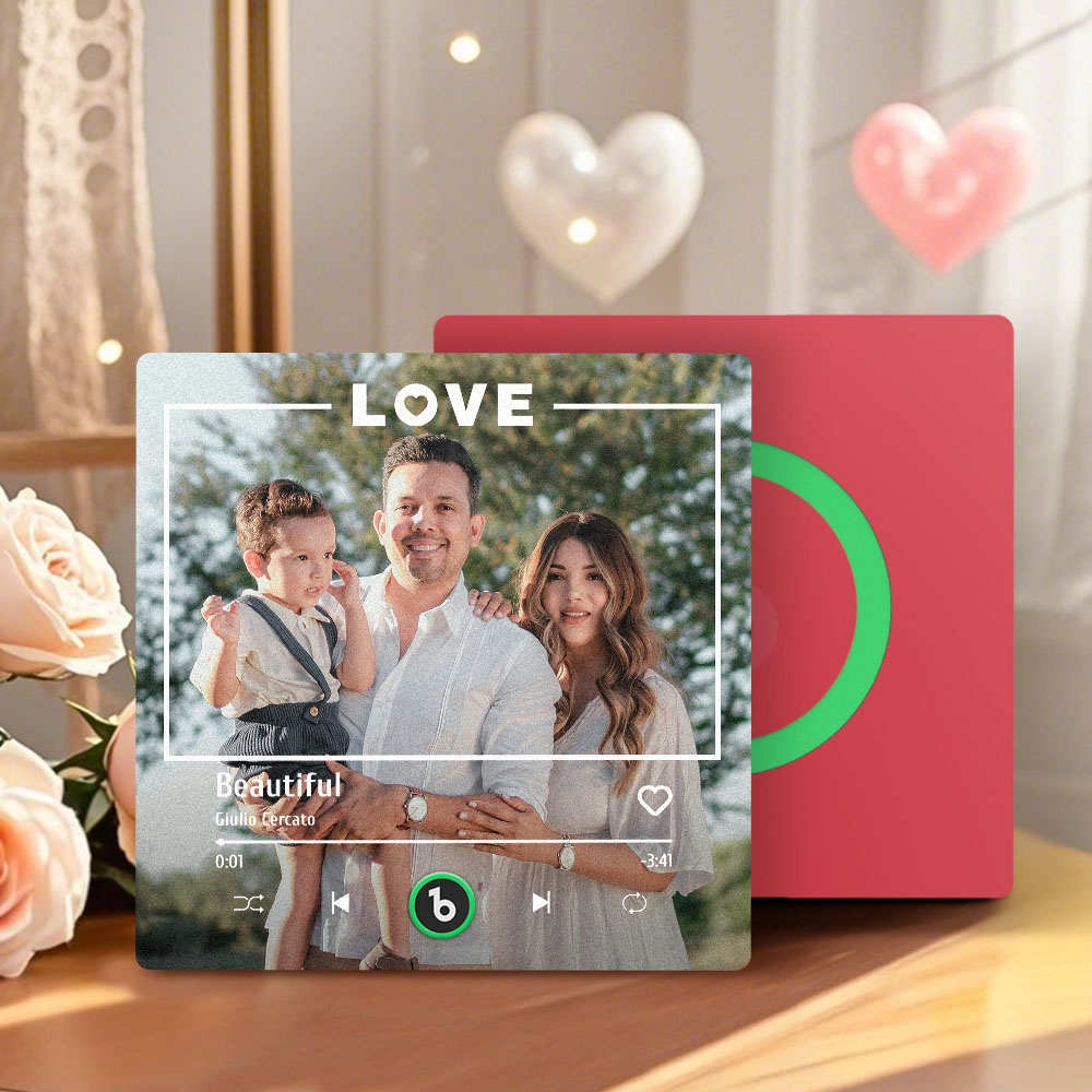 Mother's Day Gift for Mom Custom Family Photo Music Fridge Magnet Personalized Music Magnet Gift for Mother