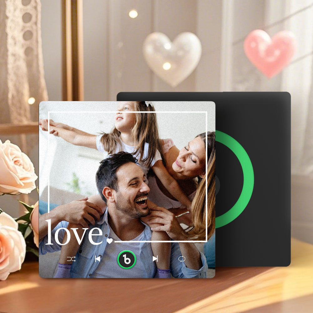 Mother's Day Gift for Mom Custom Family Photo Music Fridge Magnet Personalized Music Magnet Gift for Mother