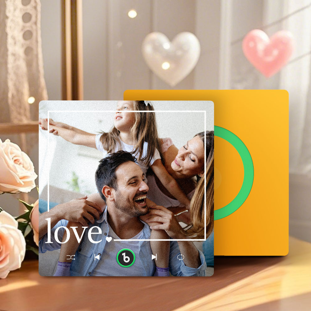 Mother's Day Gift for Mom Custom Family Photo Music Fridge Magnet Personalized Music Magnet Gift for Mother