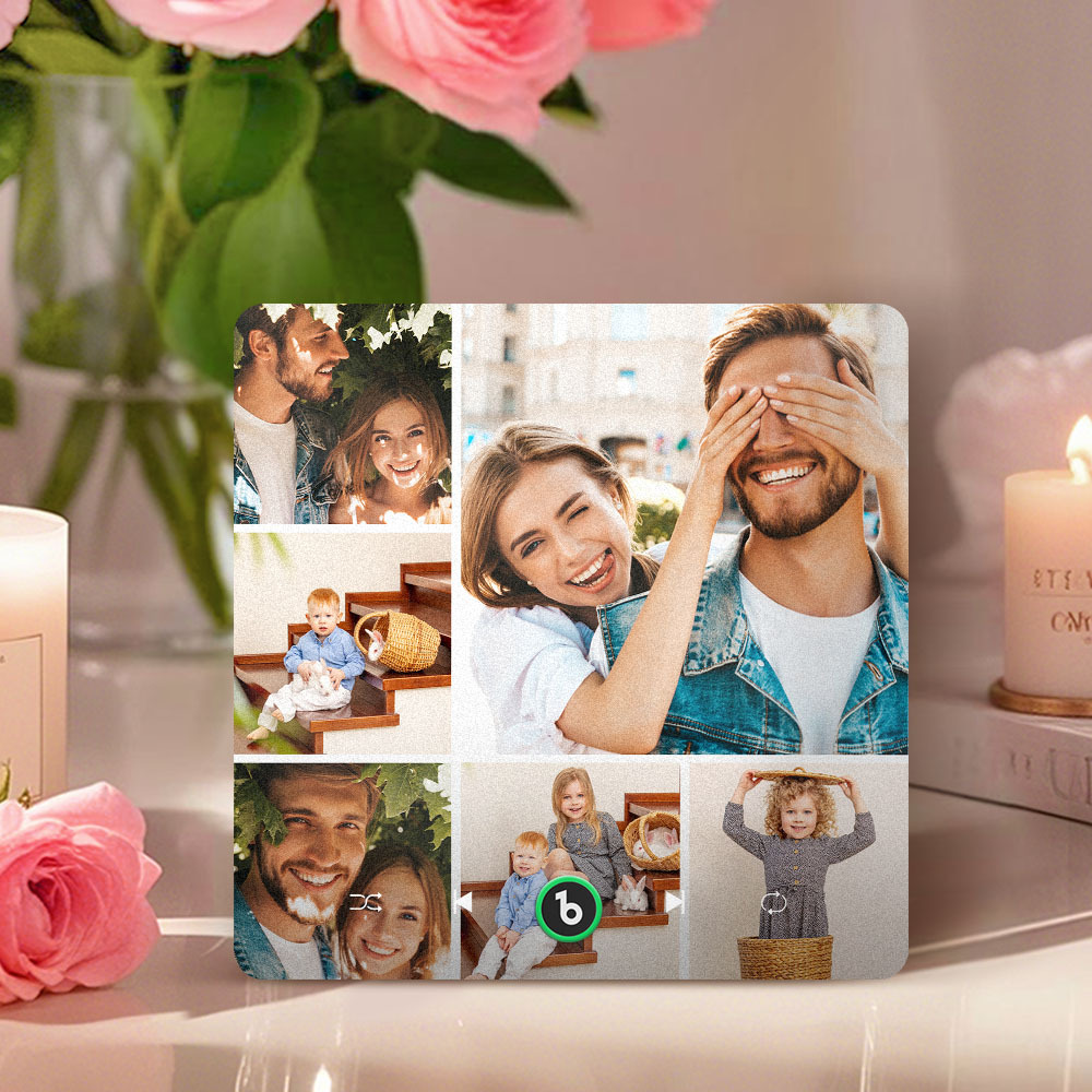 Mother's Day Gift for Mom Custom Family Photo Music Fridge Magnet Personalized Music Magnet Gift for Mother