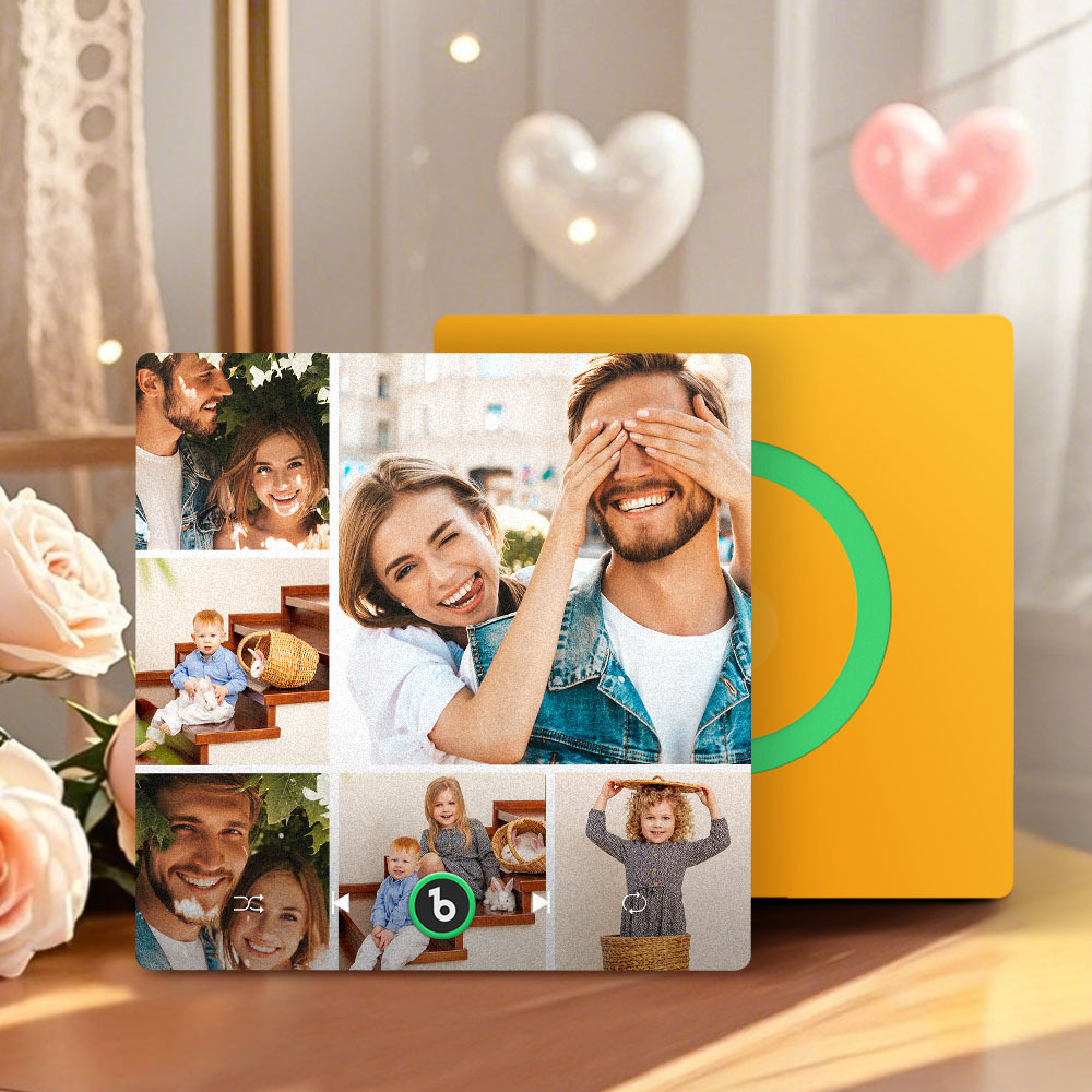 Mother's Day Gift for Mom Custom Family Photo Music Fridge Magnet Personalized Music Magnet Gift for Mother