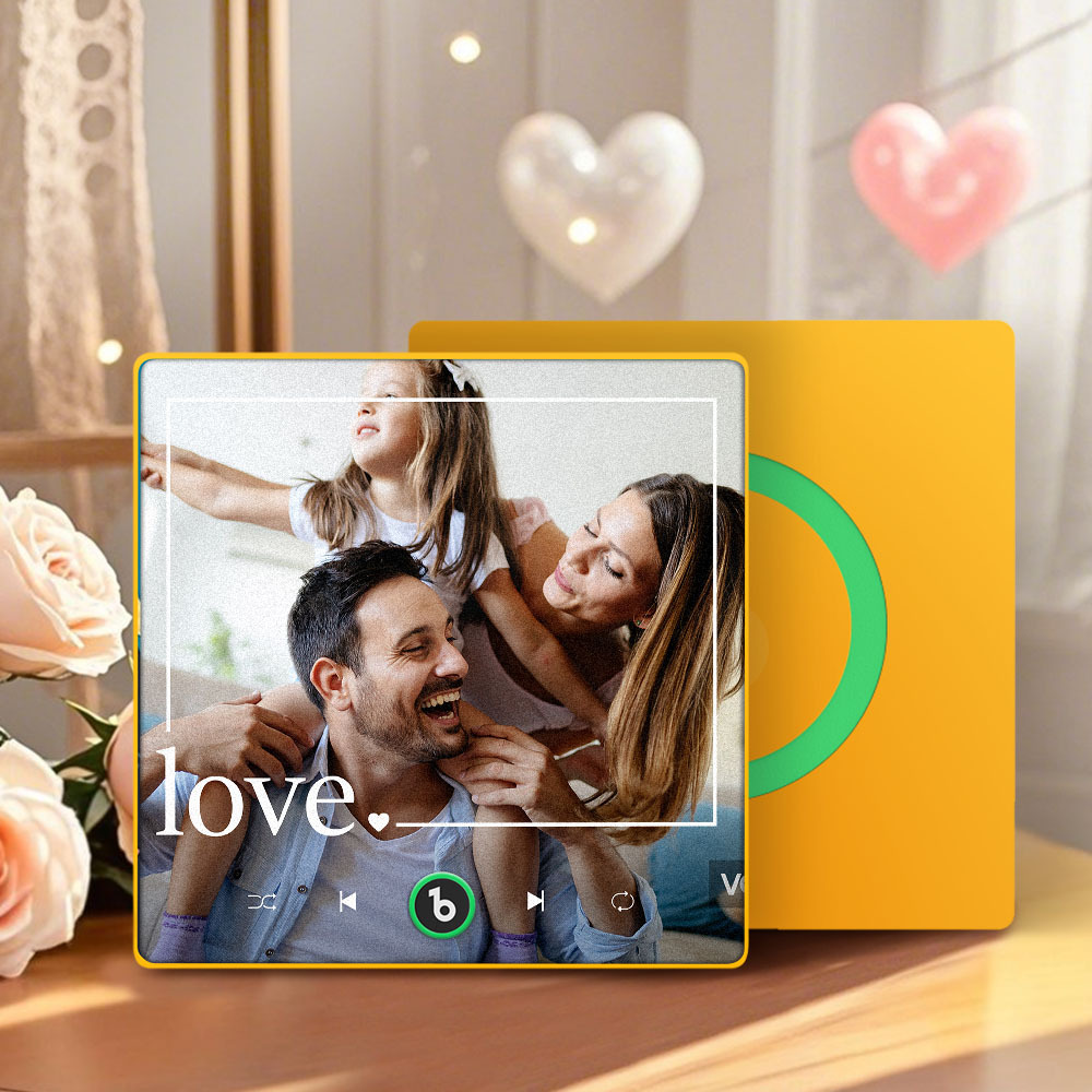 Mother's Day Gift for Mom Custom Family Photo Music Fridge Magnet Personalized Music Magnet Gift for Mother