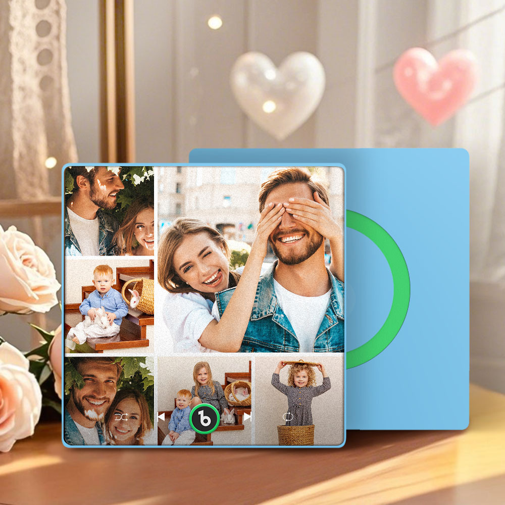 Mother's Day Gift for Mom Custom Family Photo Music Fridge Magnet Personalized Music Magnet Gift for Mother