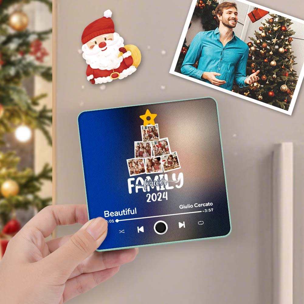 Customized Music Fridge Magnet Personalized Fridge Magnet With Photo Creative Gift Christmas Tree