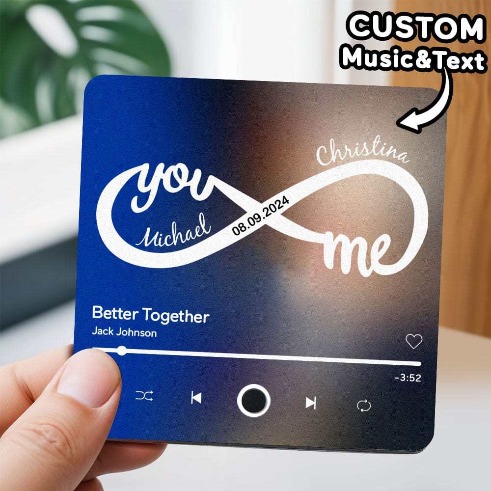 Customized Music Fridge Magnet Personalized Fridge Magnet With Name Infinity Love