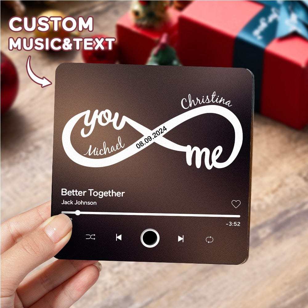 Customized Music Fridge Magnet Personalized Fridge Magnet With Name Infinity Love