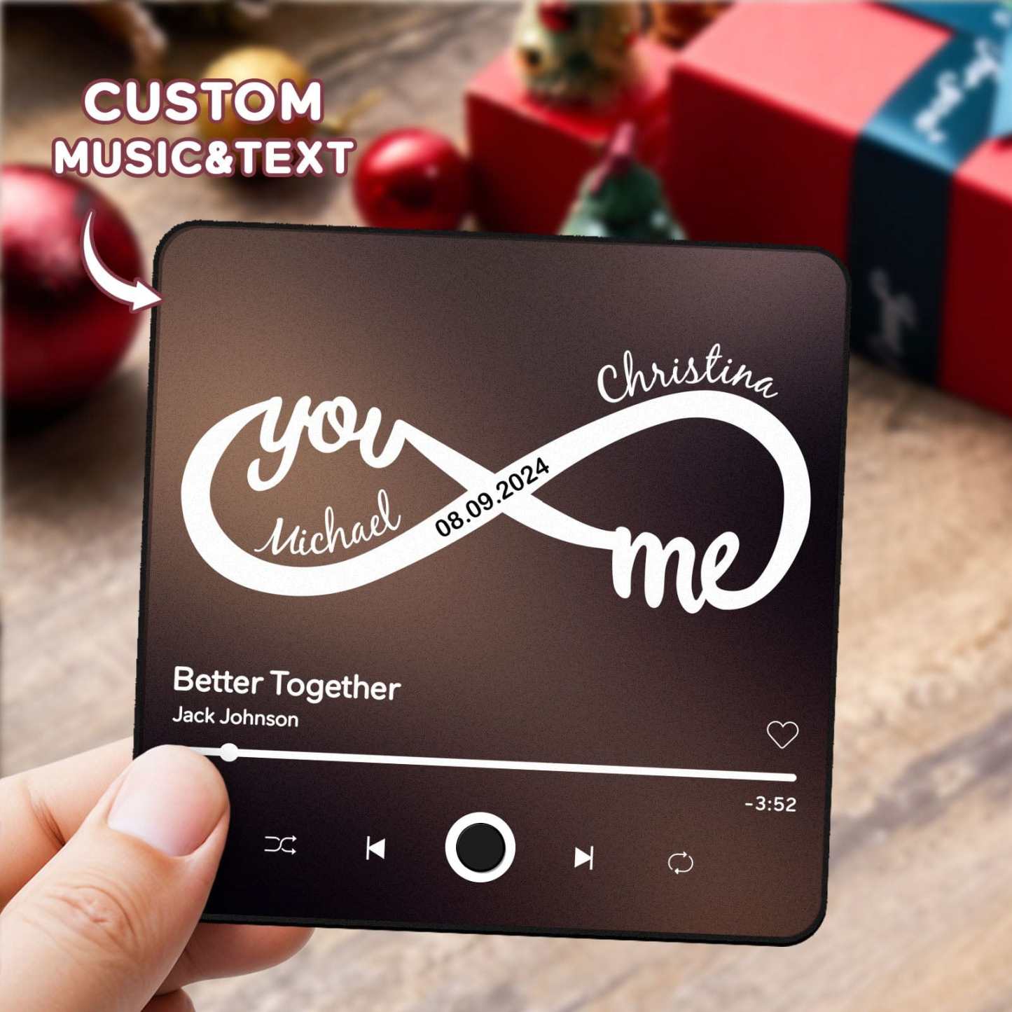 Customized Music Fridge Magnet Personalized Fridge Magnet With Name Infinity Love