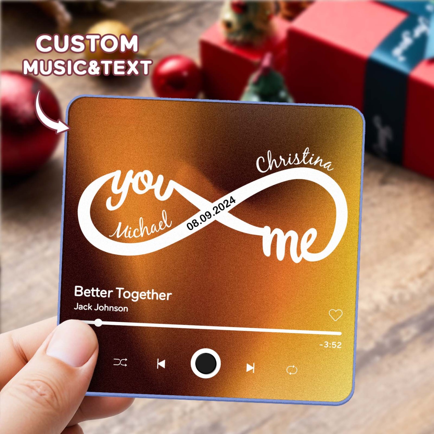 Customized Music Fridge Magnet Personalized Fridge Magnet With Name Infinity Love