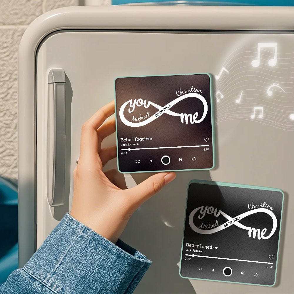 Customized Music Fridge Magnet Personalized Fridge Magnet With Name Infinity Love